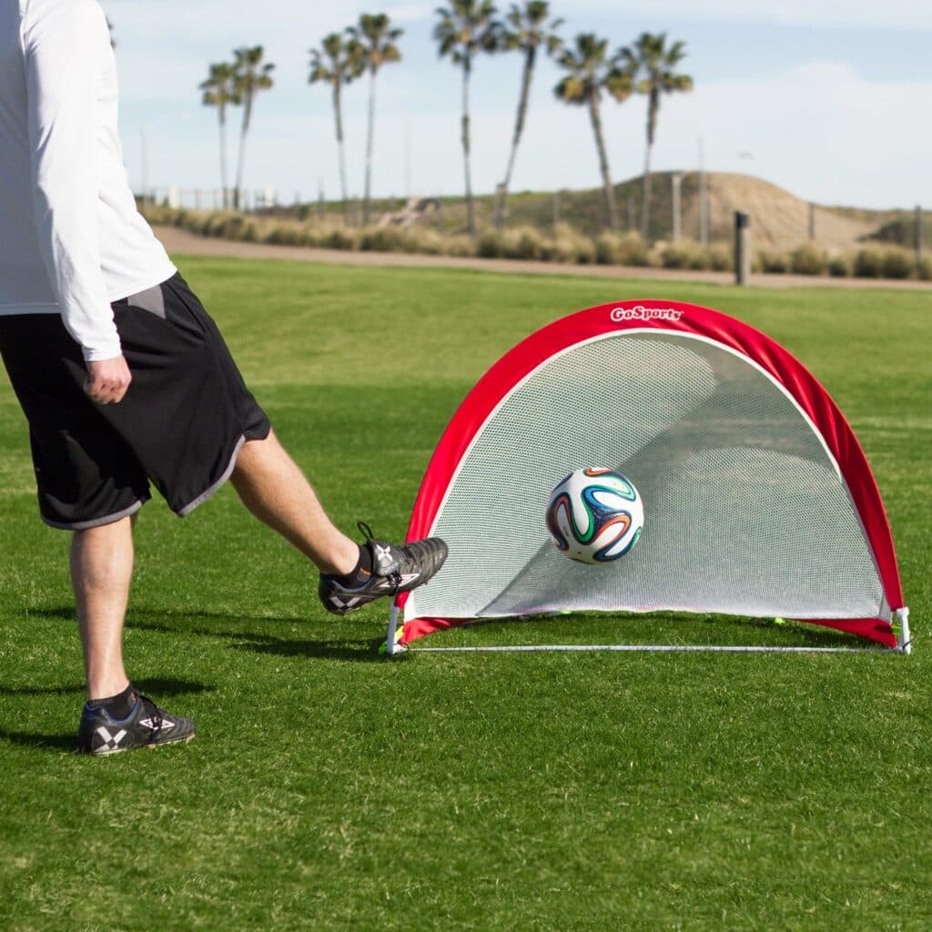 GoSports pop-up soccer net pair