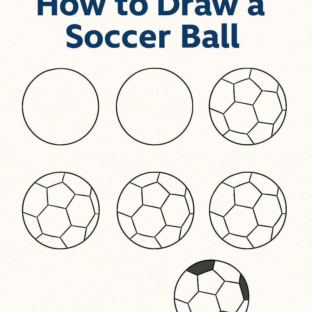 How to Draw a Soccer Ball + Watch Real Matches Online